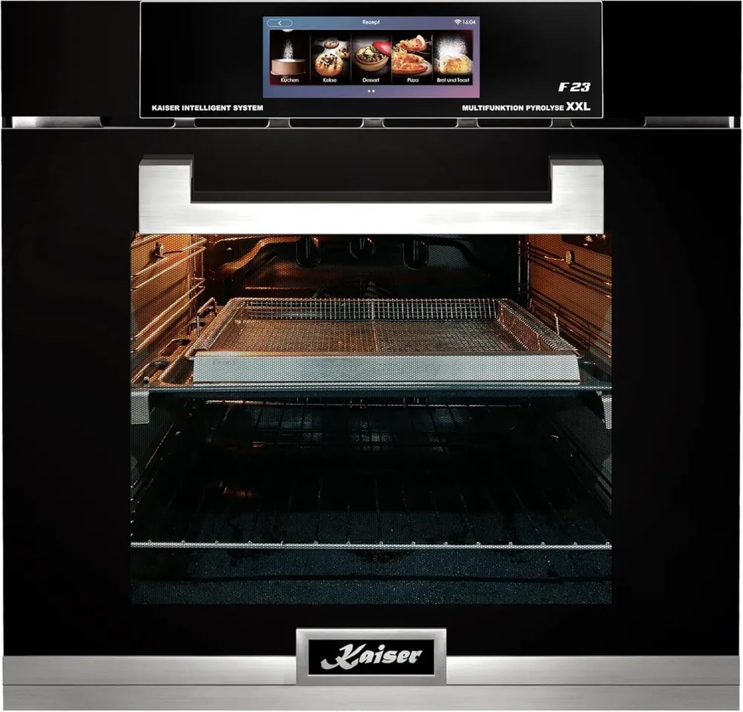 KAISER Einbaubackofen EH 6344 N mit Pyrolyse, Dampfreinigung und TFT Display, 60cm, 86L Volumen