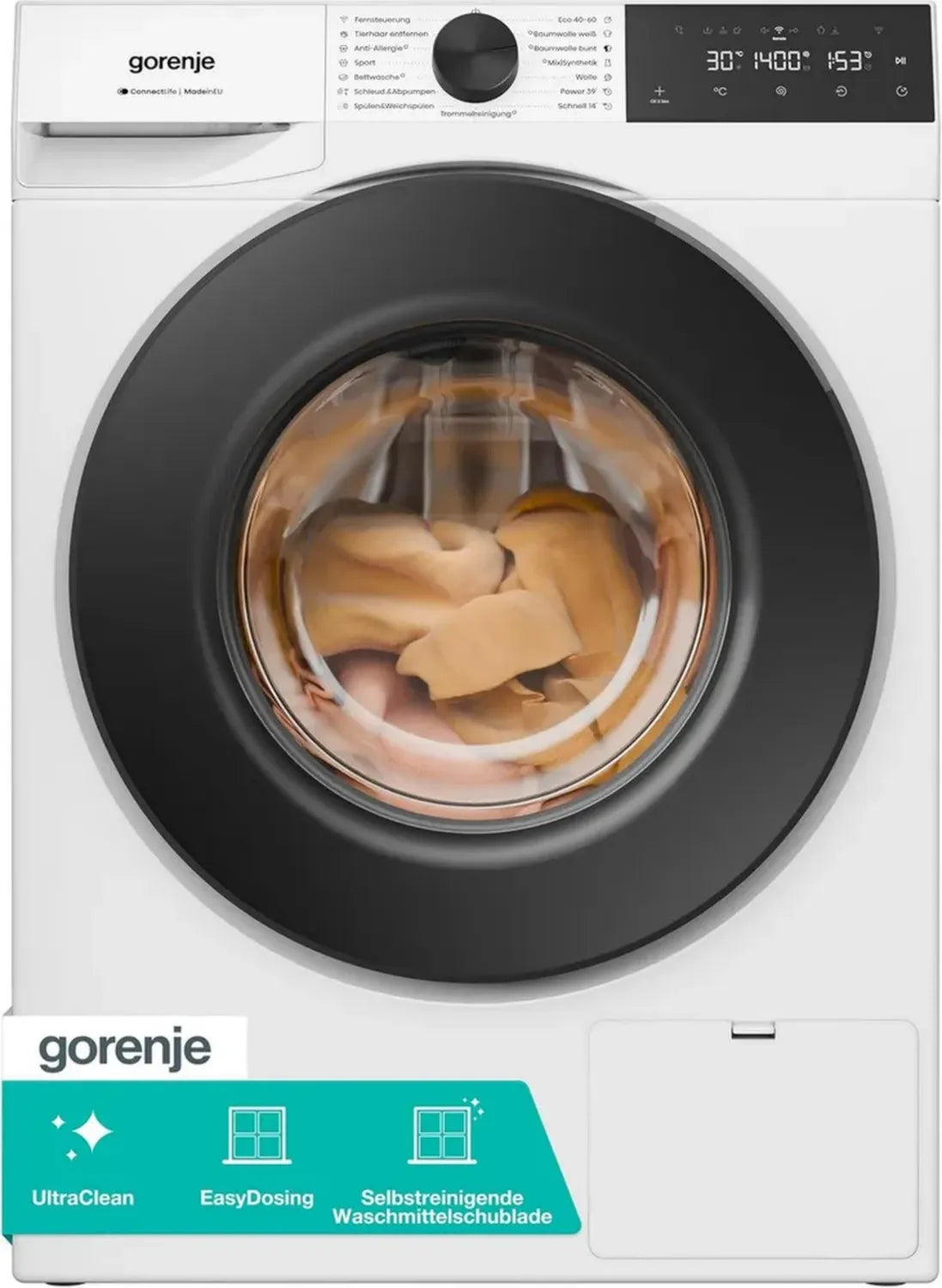 Gorenje W5G484A3P1 Waschmaschine, 8 kg, 1400 U/Min, mit Dampffunktion und AquaStop