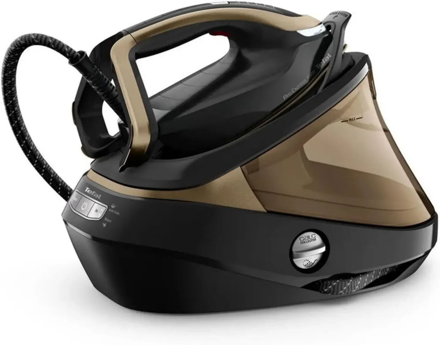 Tefal GV9820 Pro Express Vision Dampfbügelstation mit LED-Licht, 9-Bar-Druck, 180 g/Min. Dampf, 750 g/Min. Dampfstoß, Anti-Kalk, Schwarz/Braun
